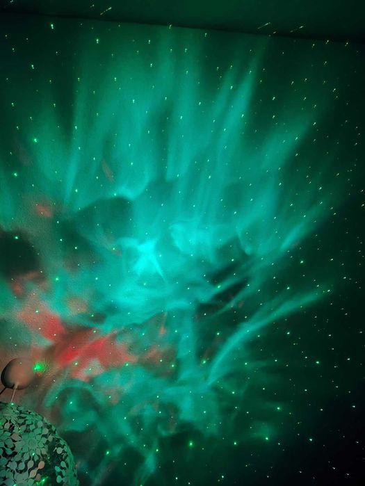 Projetor Astronauta Galáxia LED + Luz de Presença Lua - Novos Selados