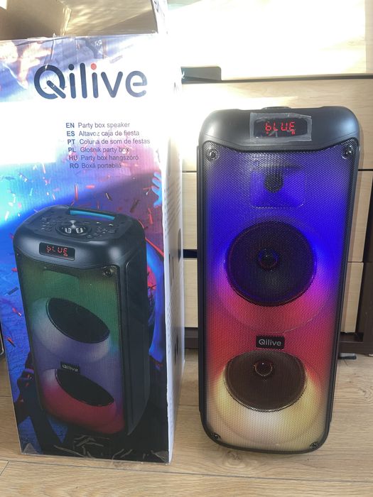 Колонка qilive с подсветкой и микрофоном