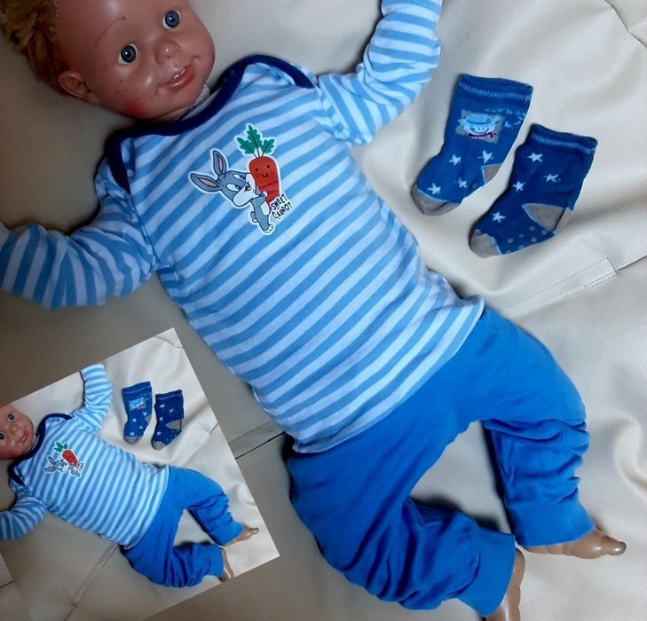 Zestaw roz 74 21 sztuk mega paka komplet dla chłopca wyprawka dres