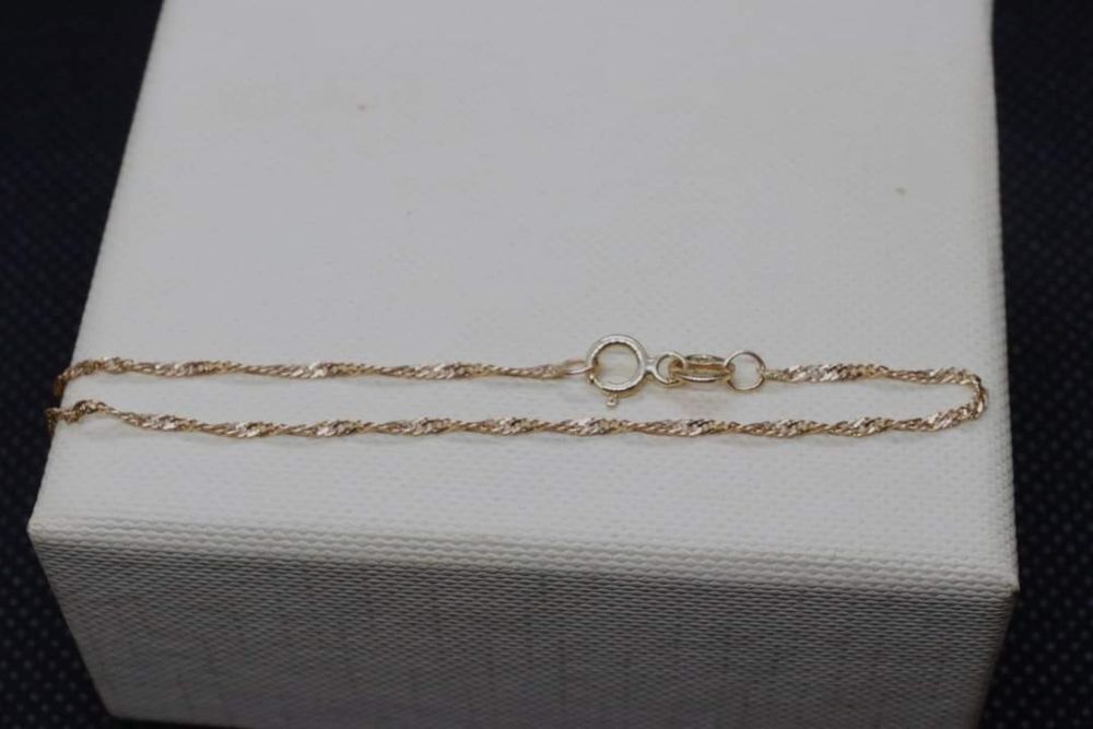 Złota Bransoletka splot Singapur