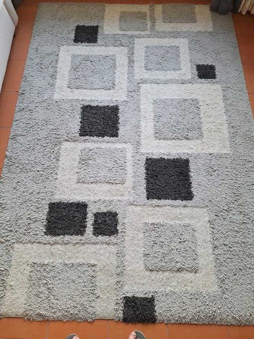 Light blue rug with rectangular patterns, 2.30 x 1.60 meters64752241483011121