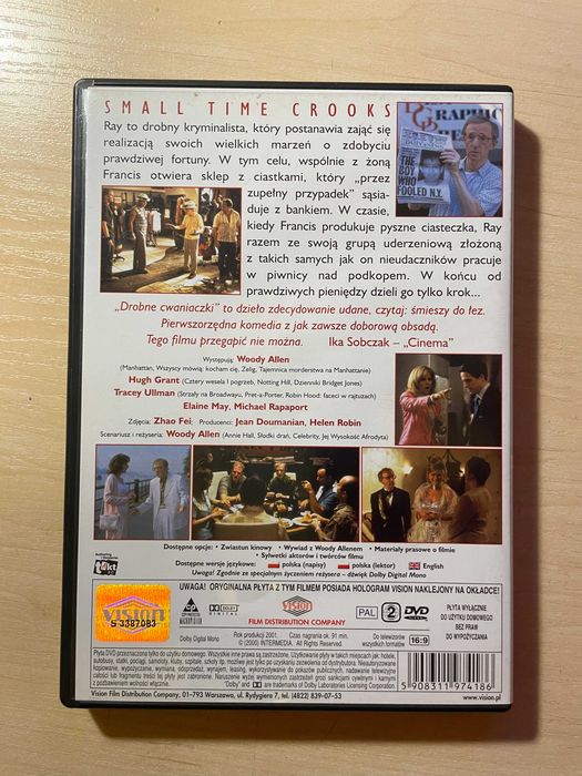 Drobne cwaniaczki - film DVD Woody Allen, Hugh Grant