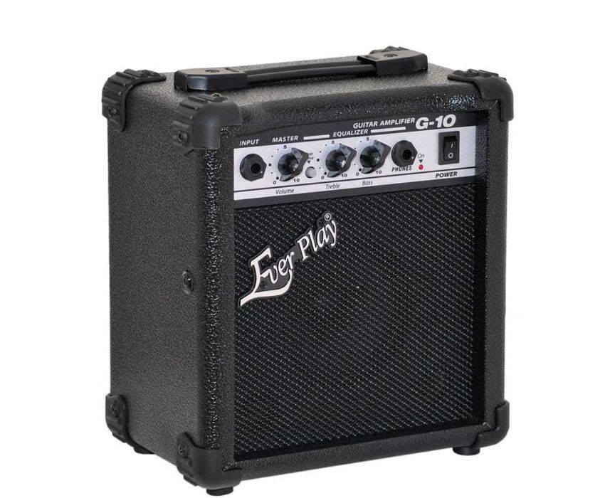 Gitara elektryczna Ever Play Strat czarna + wzmacniacz / zestaw XXL