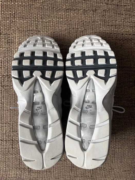 (БЕЗ ПЕРЕДОПЛАТИ) Nike Air Max 95 Grey White найк ейр макс 95 сірі білі кросівки сітка