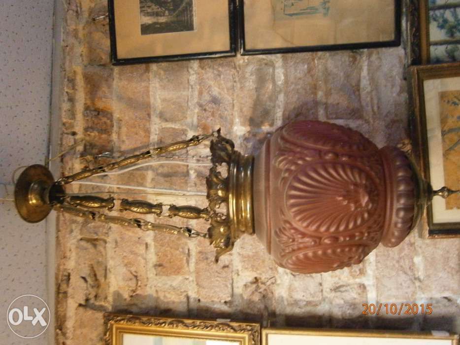 lampa wisząca z brązu