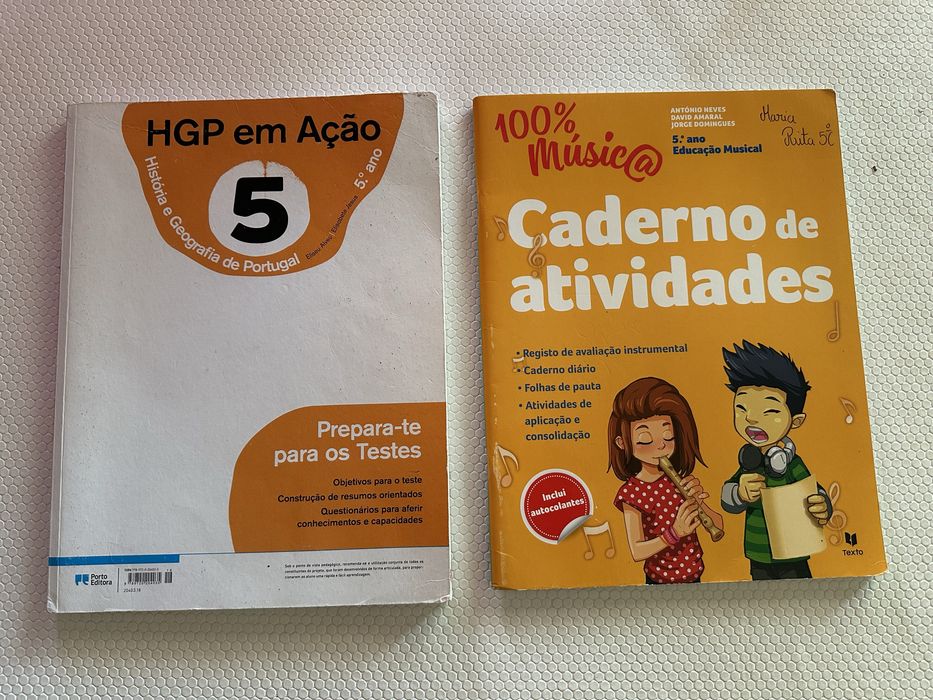 Manuais escolares e Cadernos de atividades do 5º ano