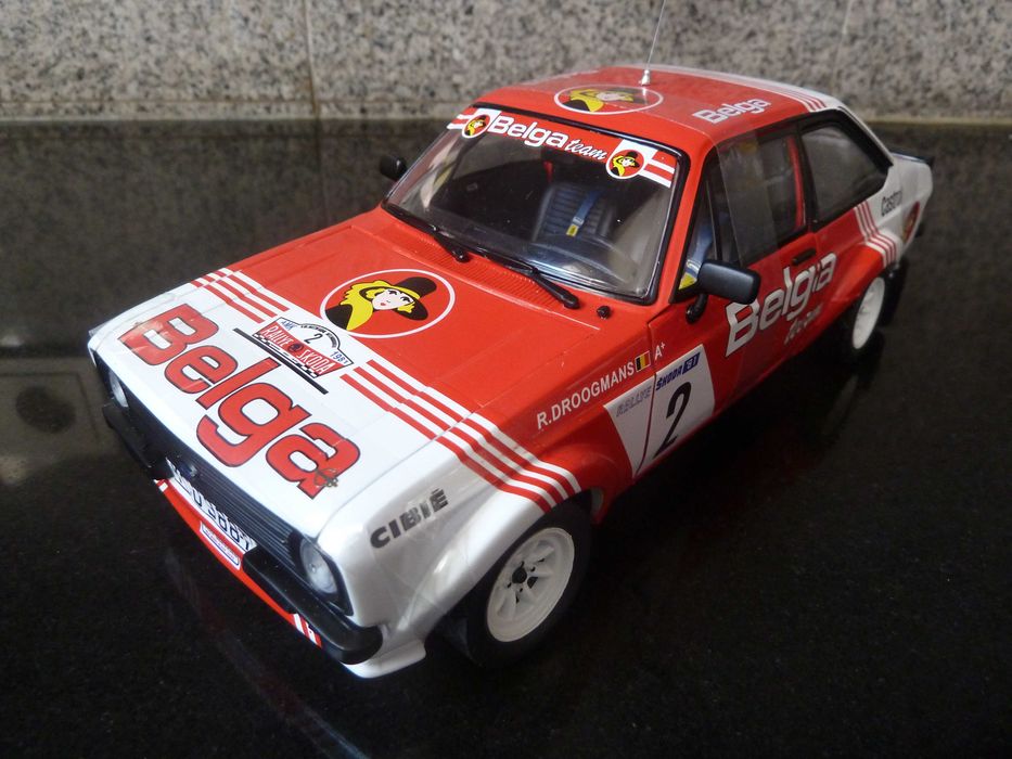 Rare 1:18 SunStar, Ford Escort RS1800, Belga Team, Winner Rallye Skoda 1981