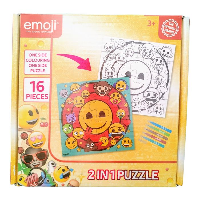 Nowe Puzzle 2w1 puzzle do kolorowania i mazaki 6szt wiek 3+