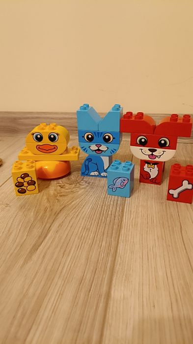 Lego duplo 3 zestawy (kreatywny, pociąg, zwierzątka)