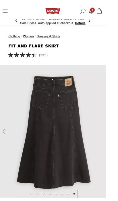 Чорна спідниця Levi’s