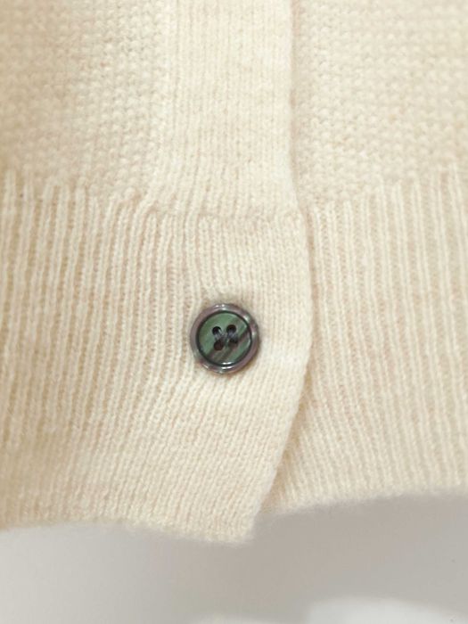 Sweter kardigan damski kremowy jasny beżowy 100% wełna merino