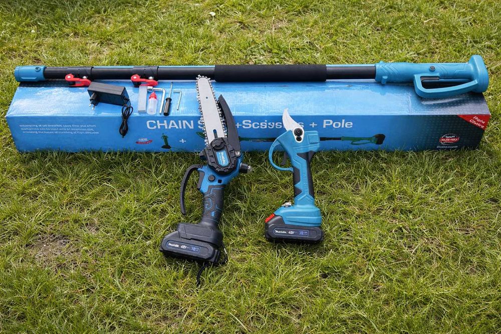 Набор 3 в 1 48V: мини-пила Makita + секатор + Телескопическая штанга