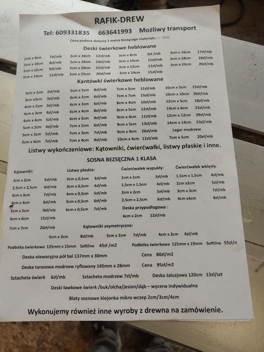 Listwy wykończeniowe.