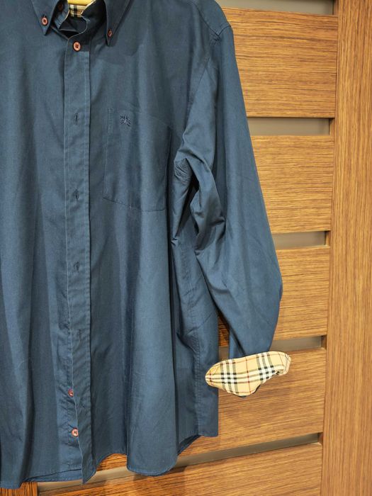 Męska koszula BURBERRY XXL granatowa – stan bardzo dobry