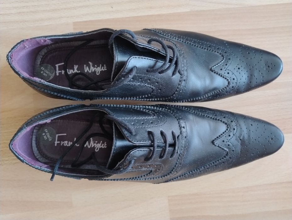 Frank Wright skórzane półbuty eleganckie męskie rozm. 43