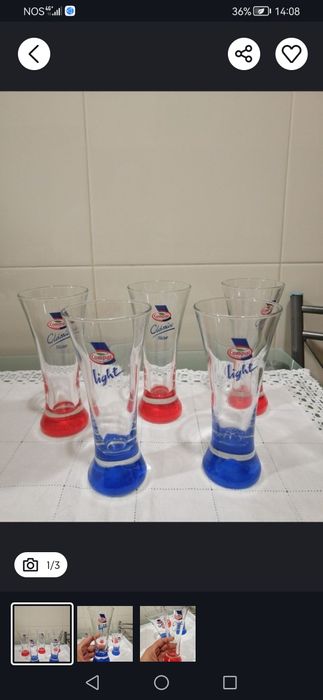 Chávenas pirex+caneca+copos compal