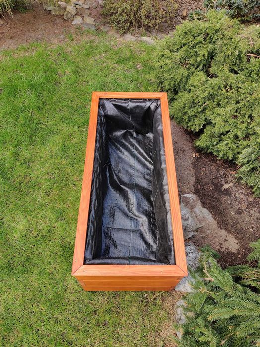 Całoroczna donica balkonowa/ogrodowa/tarasowa z drewna modrzewiowego