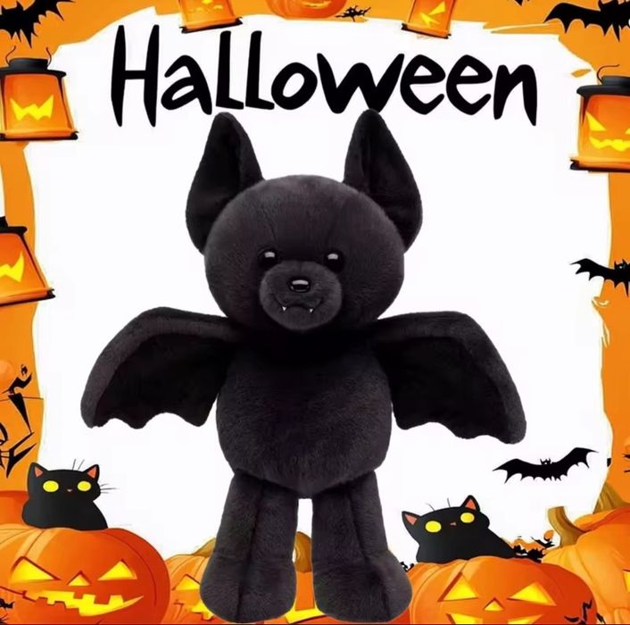Летучая мышь Кажан медведь batbear стоячий в одежде 35 см Хэллоуин  possable bat  halloween