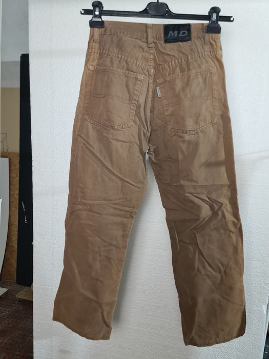 Calça tecido castanho senhora 36