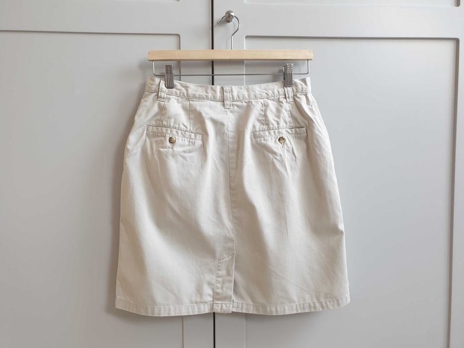 Beżowa spódnica chino sportowa Eddie Bauer 38