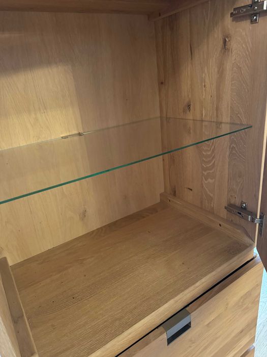 Almi decor Szafka regał witryna prawdziwy Dąb lity