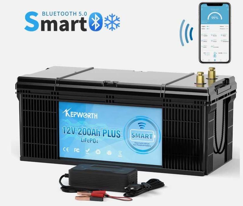 Bateria litio LifePO4 12AH a 280AH 12V/24V/48V BMS, Bluetooth, Solar