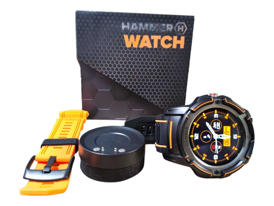 Smartwatch MyPhone Hammer Watch IP68 GPS Czarny/Pomarańczowy