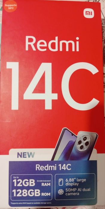 Telemóvel Xiaomi Redmi 14C  6/128 GB com garantia e NFC!