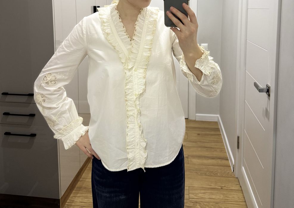 Sézane Блуза  колір слонова кість