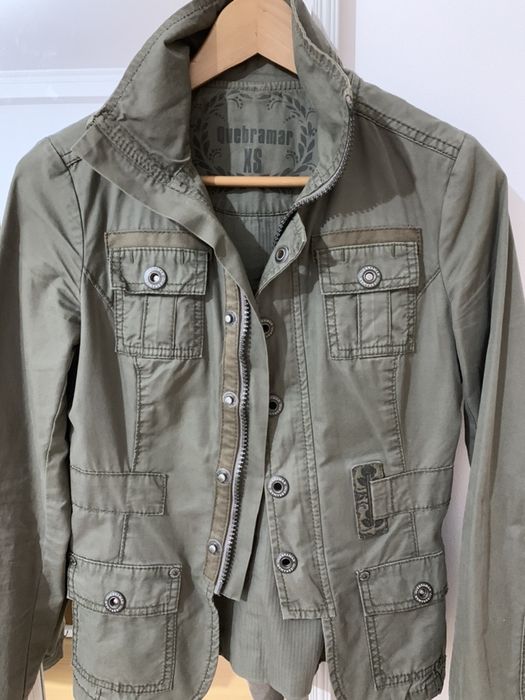 Casaco de sarja verde seco