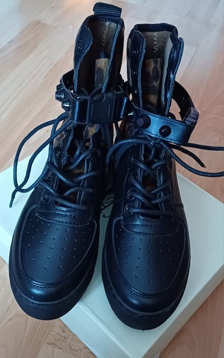 Świetne buty w panterkę.Nowe