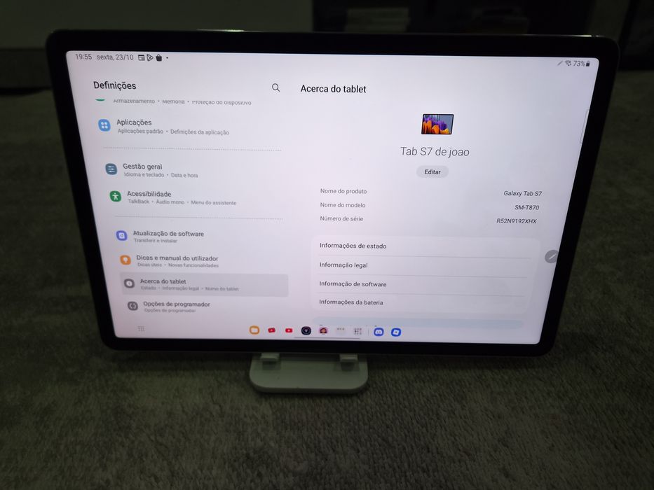Samsung Galaxy Tab S7 11" Wi-Fi+ S Pen Original 128gb/6gb Ram