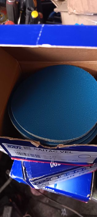 Papier rzep 125mm sait P80 50szt niebieski