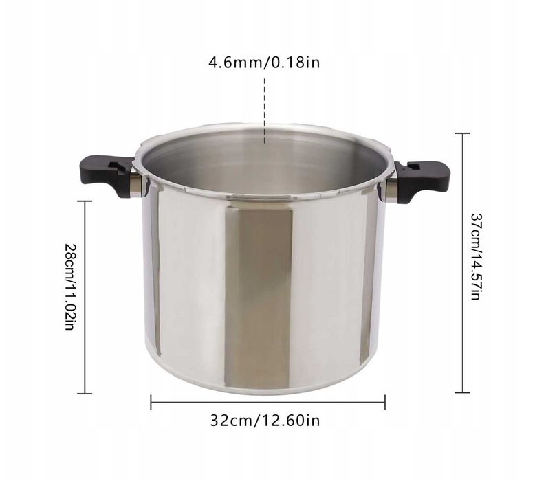 Szybkowar aluminiowy 22L, 70 kPa – tylko na gaz