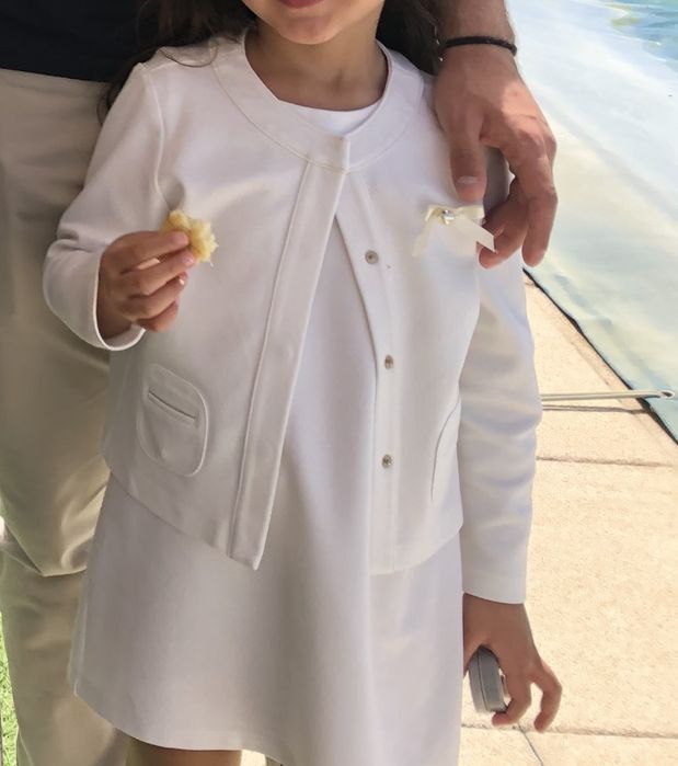 Conjunto vestido e casaco original marines, 4 anos