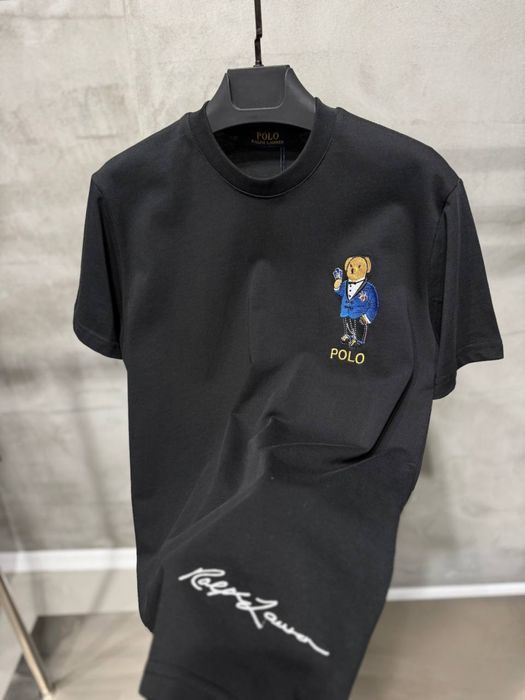 POLO RALPH LAUREN футболка мужская оверсайз черная унисекс винтажная