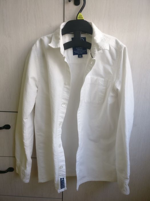 Koszula biała dziecięca długi rękaw rozmiar 140