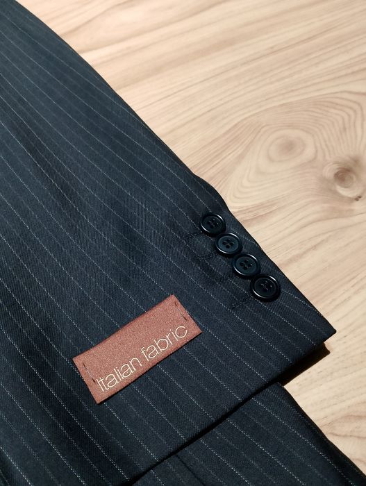 Nowa Wełniana Granatowa Marynarka Marks & Spencer Collezione