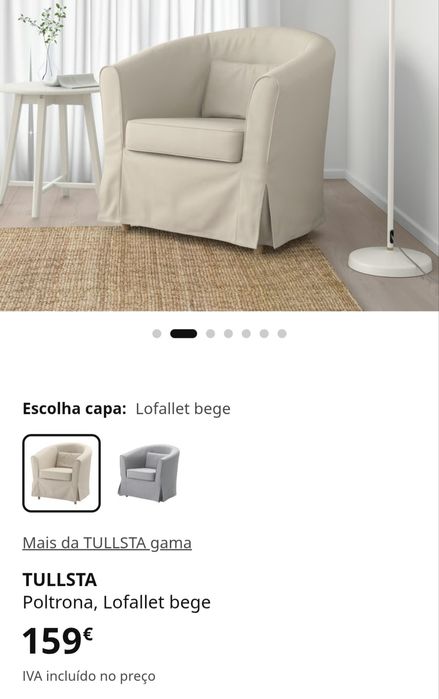 Poltrona Ikea Tullsta + Capa + Almofada