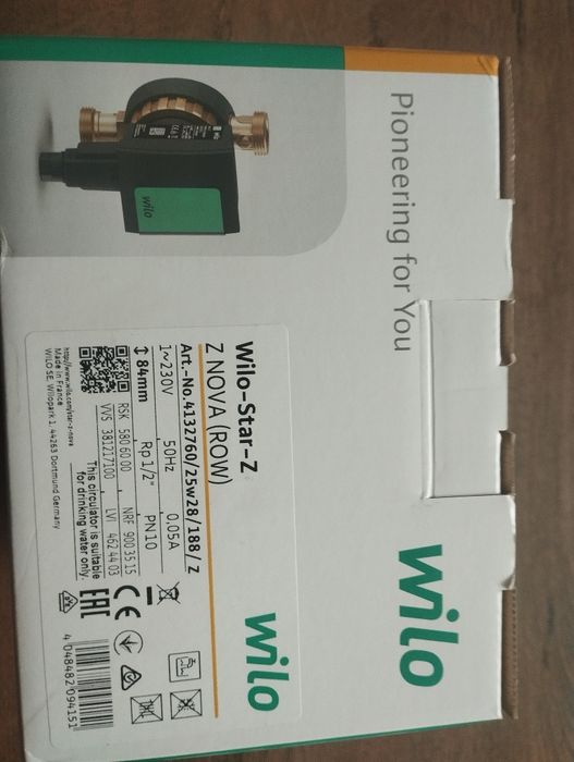 Продам насос Wilo-Star-Z.бу в хорошем состоянии. Оригинал.