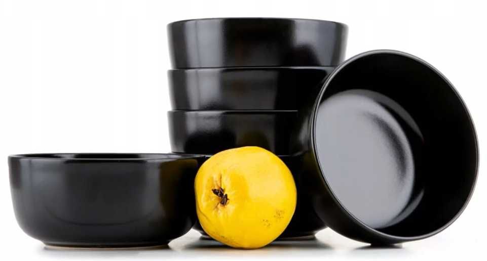 zestaw czarnych miseczek 6szt