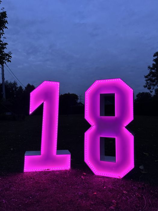 Cyfra 18 LED 120 cm różne kolory