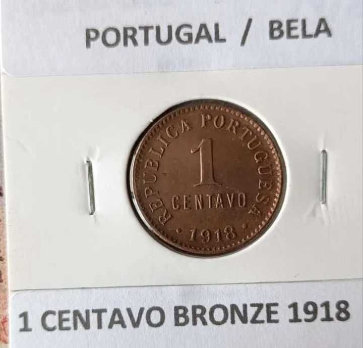 4 Moedas de 1 Centavo da 1ª República Portuguesa ( Bronze )