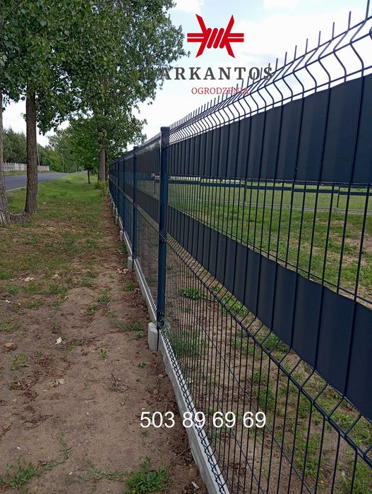 Ogrodzenia panelowe 3D podmurówka słupki obejmy komplet siatka