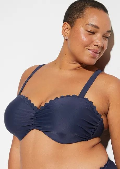 B.P.C biustonosz bikini granatowy modne wykończenie r.44(85C)