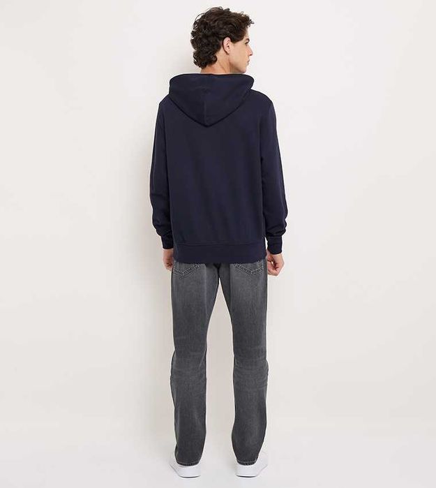 Męska Bluza Z Kapturem TOMMY HILFIGER Flag Logo Hoody Granatowy M