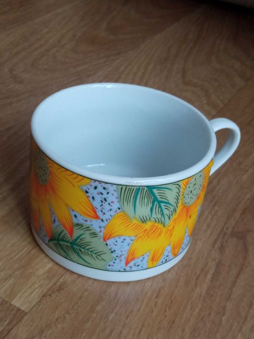 Ceramiczna filiżanka do kawy herbaty w słoneczniki Wigor 150 ml M