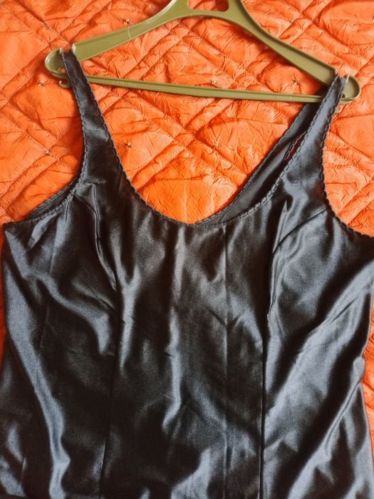 Halka koszulka nocna damska czarna długa