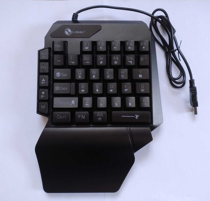 Klawiatura Jednoręczna Gamingowa 40 klawiszy podświetlana RGB USB