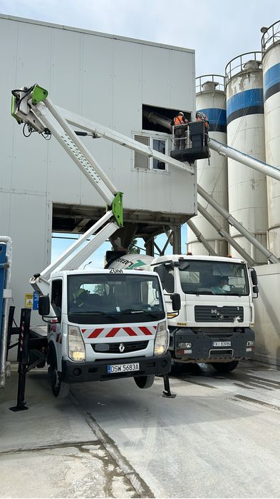 Podnosnik koszowy, zwyżka, wynajem wraz z operatorem